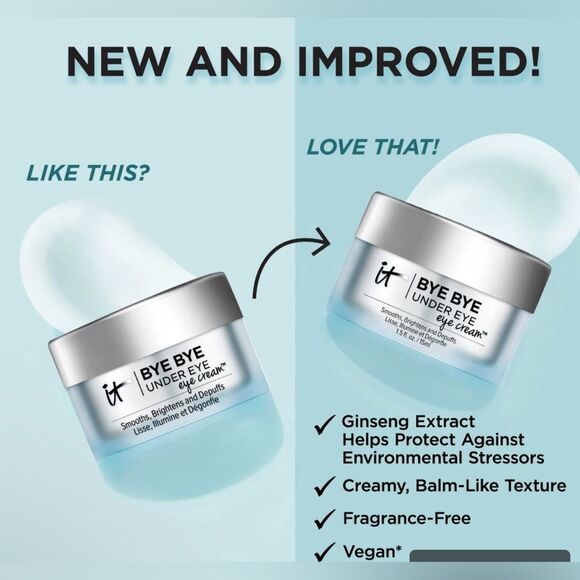 IT Cosmetics Bye Bye Under Eye Brightening Eye Cream for Dark Circles 0.5oz - Picture 1 of 10